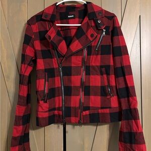 HUDSON Red and Black Plaid Gingham Jacket